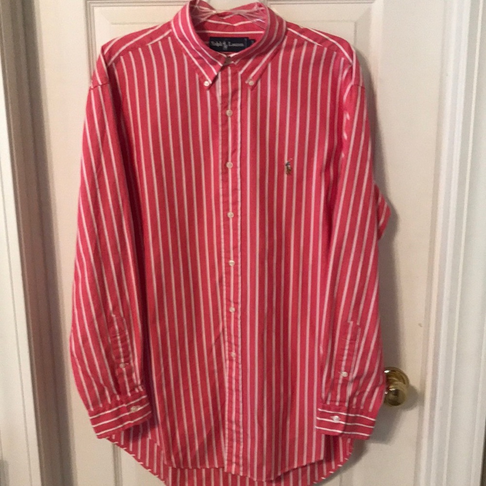 RALPH LAUREN POLO LS Classic fit Sz 16.5/34 Dress shirt 100% Yarmouth cotton